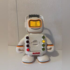 Interactive Alphie  Robot Toy - White and Orange